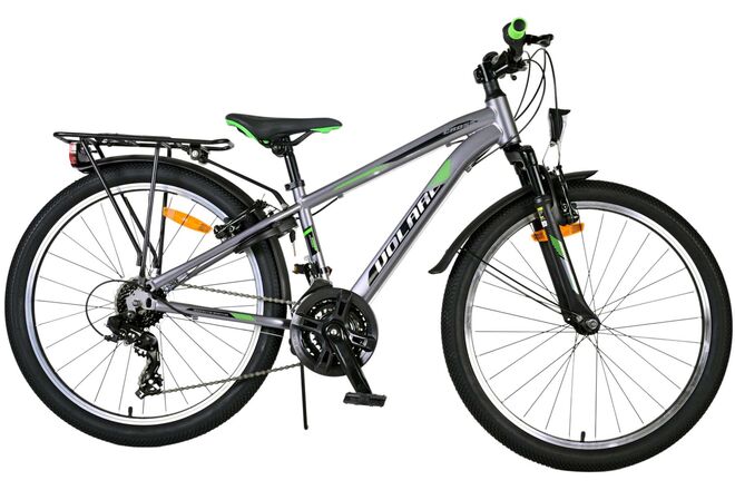 Volare Cross Kinderfiets 24 inch Jongensfiets Grijs 18 Versnellingen