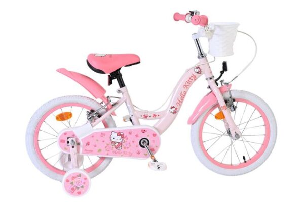 Hello Kitty Kinderfiets 16 inch Meisjesfiets Roze Twee Handremmen