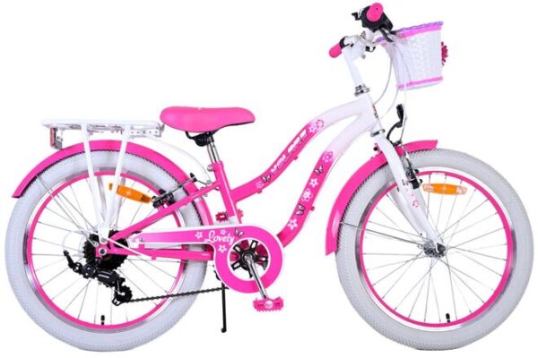 Volare Lovely Kinderfiets 20 inch Meisjesfiets Roze 7 Versnellingen