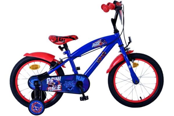 Turbo Crew Kinderfiets 16 inch Jongensfiets Blauw Rood Twee Handremmen