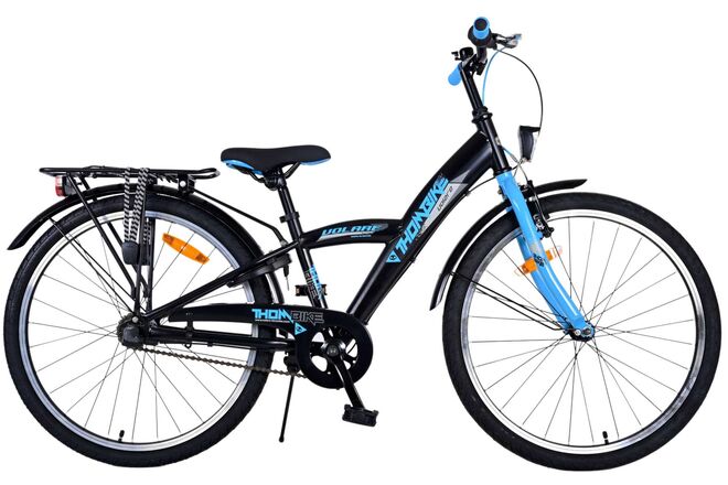 Volare Thombike Kinderfiets 24 inch Jongensfiets Zwart Blauw 3 Versnellingen