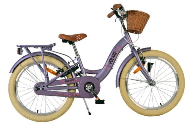 Volare Blossom Kinderfiets 20 inch Meisjesfiets Paars Twee Handremmen
