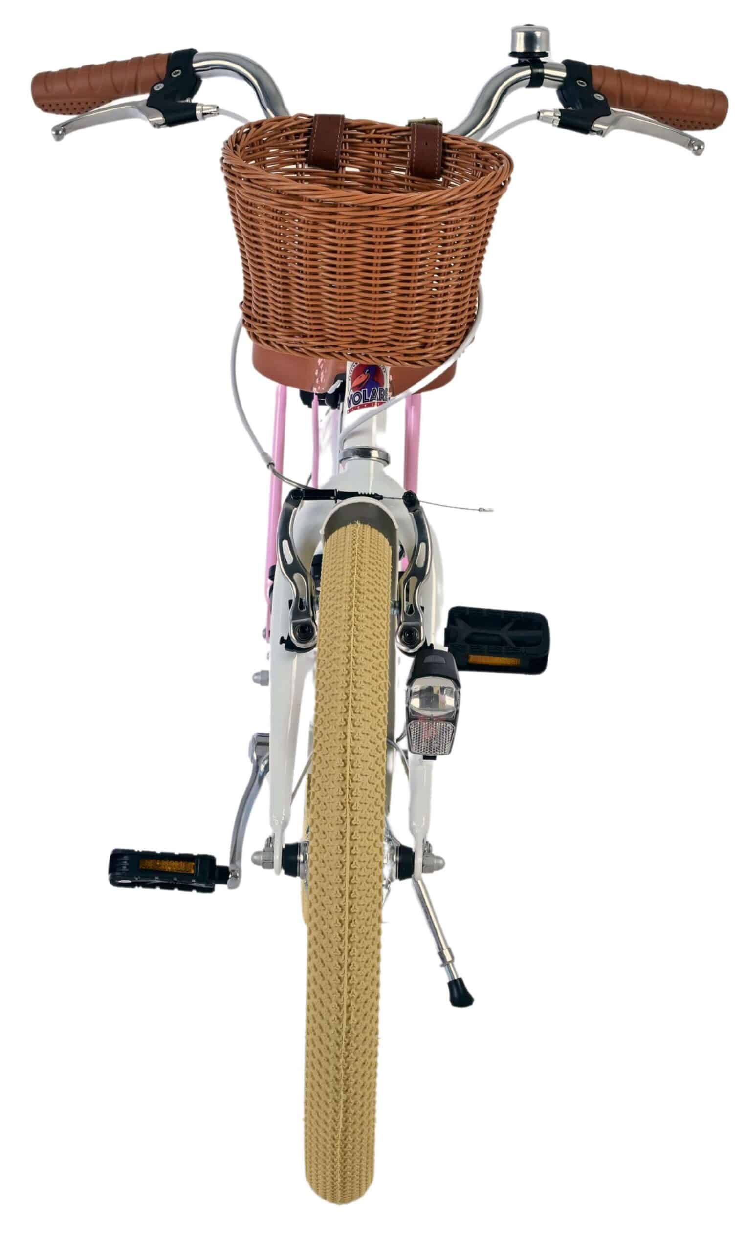 Volare Blossom Kinderfiets 20 inch Meisjesfiets Wit Twee Handremmen - Afbeelding 6