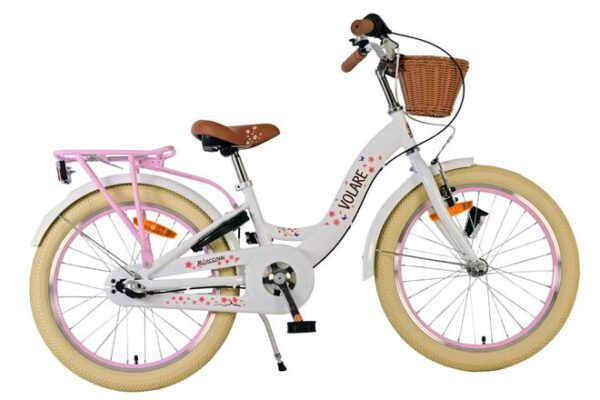 Volare Blossom Kinderfiets 20 inch Meisjesfiets Wit 3 Versnellingen