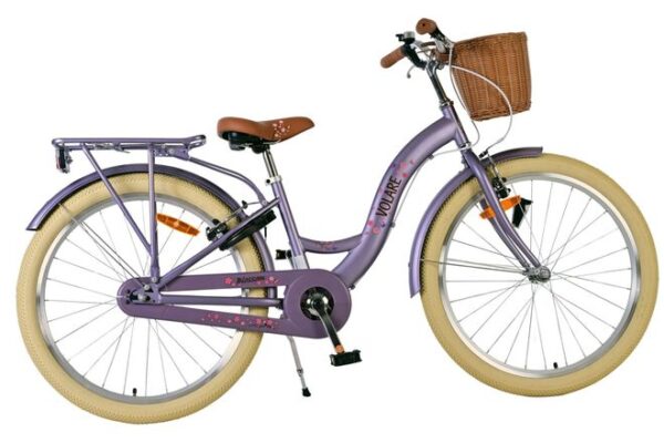 Volare Blossom Kinderfiets 24 inch Meisjesfiets Paars Twee Handremmen