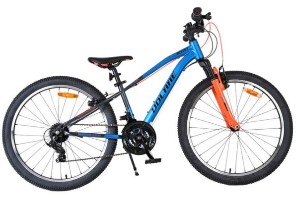 Volare Boost Kinderfiets 24 inch Jongensfiets Blauw Oranje 21 Versnellingen