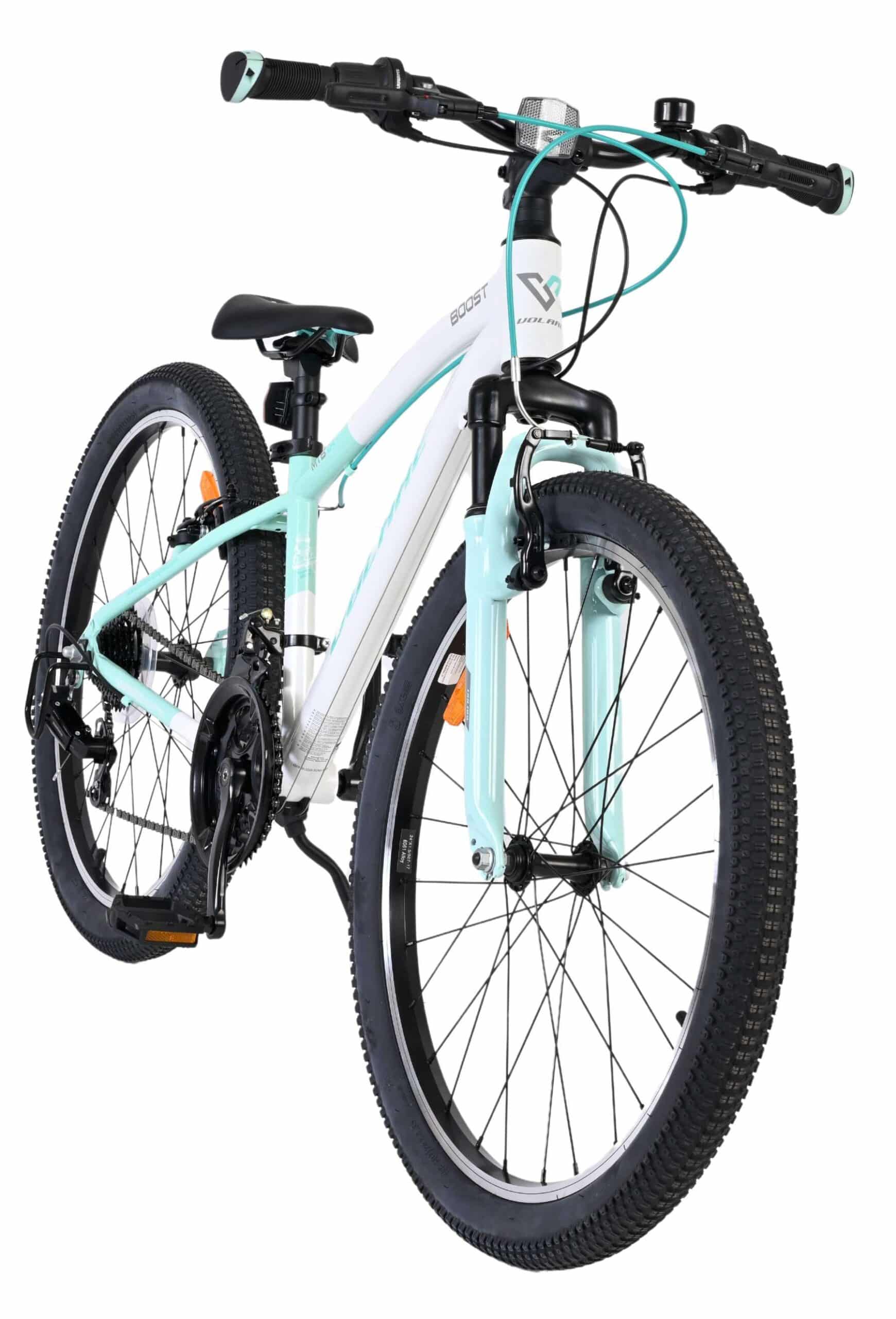 Volare Boost Kinderfiets 24 inch Meisjesfiets Wit Mintgroen 21 Versnellingen - Afbeelding 6