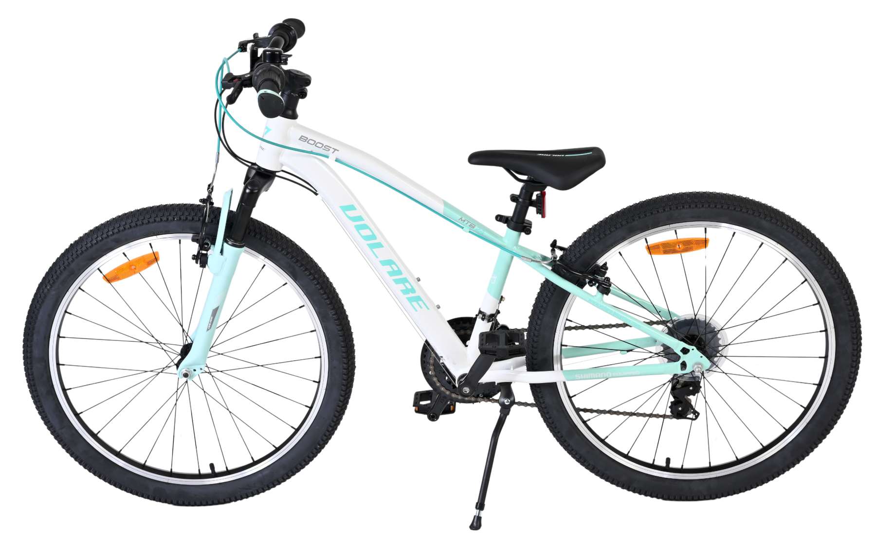 Volare Boost Kinderfiets 24 inch Meisjesfiets Wit Mintgroen 21 Versnellingen - Afbeelding 8