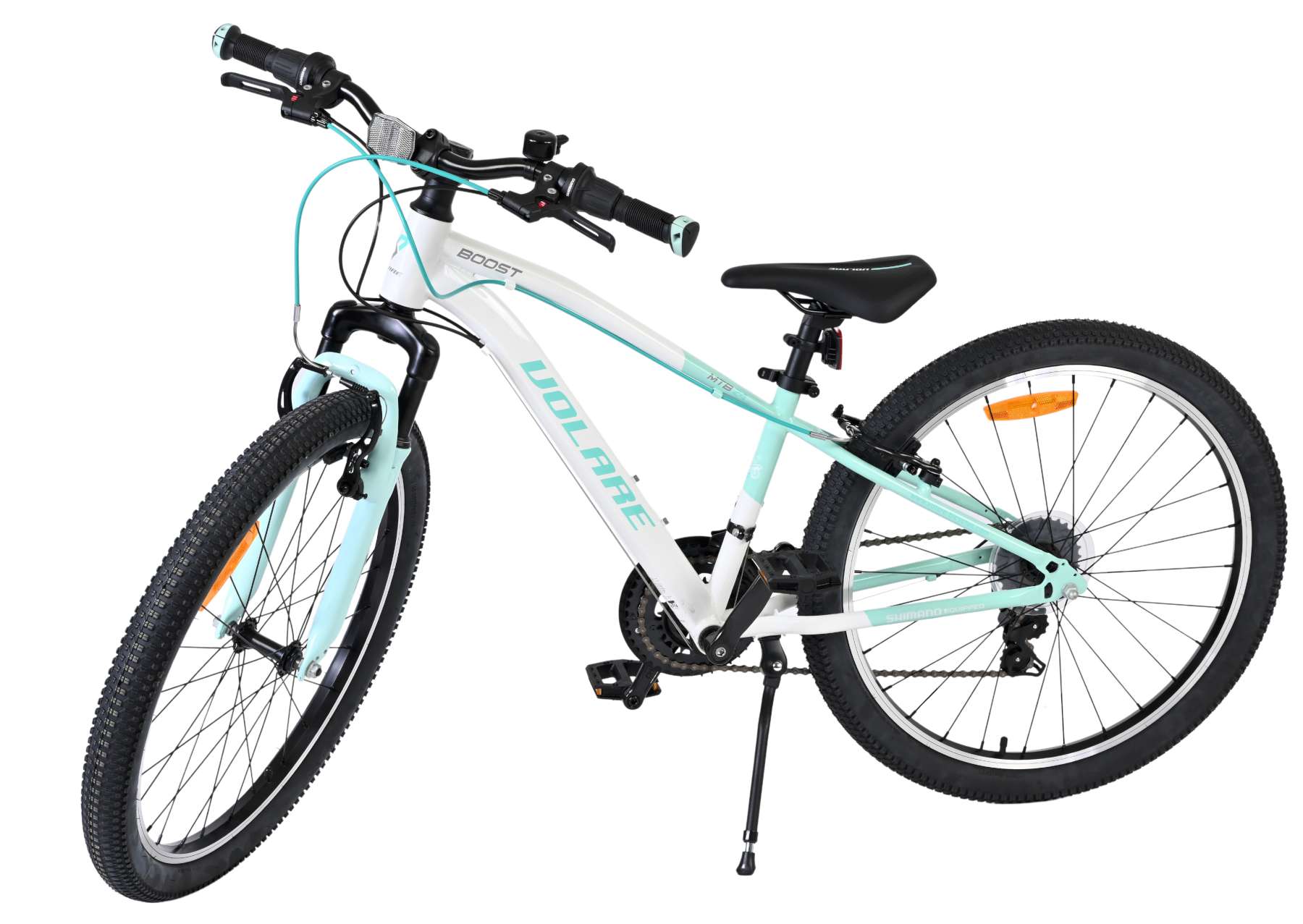 Volare Boost Kinderfiets 24 inch Meisjesfiets Wit Mintgroen 21 Versnellingen - Afbeelding 9