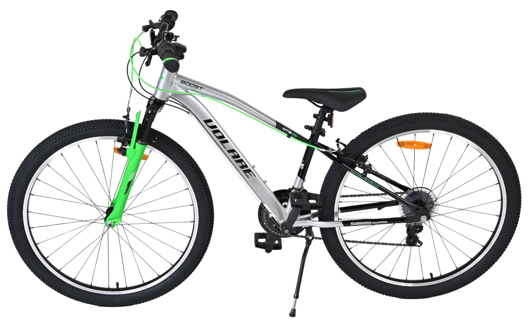 Volare Boost 26 inch Jongensfiets Zilver Groen 21 Versnellingen - Afbeelding 8