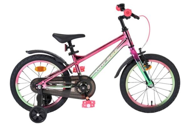 Volare Chrome Kinderfiets 16 inch Meisjesfiets Roze Groen