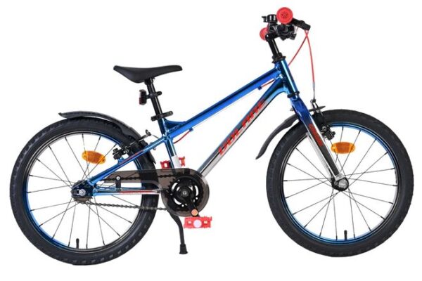 Volare Chrome Kinderfiets 16 inch Jongensfiets Blauw Zilver