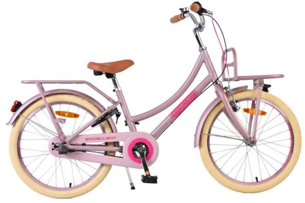 Volare Excellent Kinderfiets 20 inch Meisjesfiets Mat Roze 3 Versnellingen