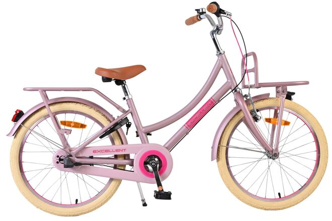Volare Excellent Kinderfiets 20 inch Meisjesfiets Mat Roze 3 Versnellingen