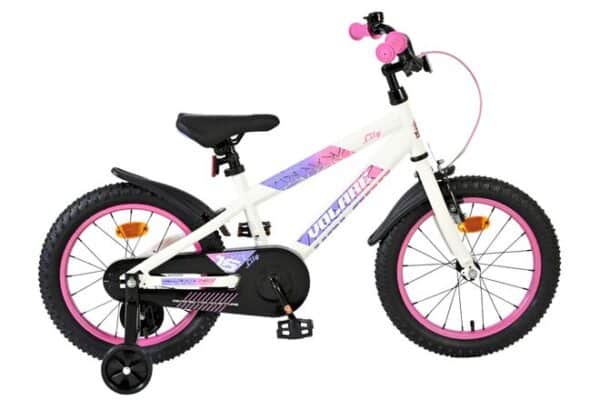 Volare Lily Kinderfiets 16 inch Meisjesfiets Wit Roze Paars