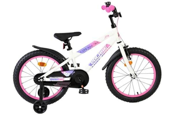 Volare Lily Kinderfiets 18 inch Meisjesfiets Wit Roze Paars