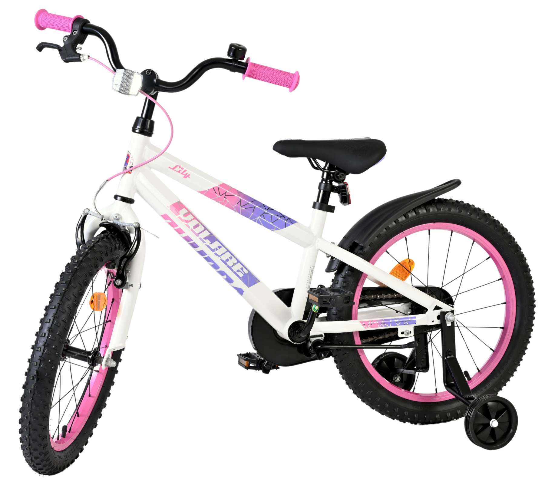Volare Lily Kinderfiets 18 inch Meisjesfiets Wit Twee Handremmen - Afbeelding 8