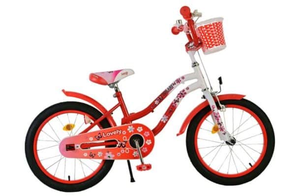 Volare Lovely Kinderfiets 18 inch Meisjesfiets Rood