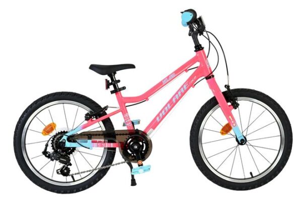Volare Milano Kinderfiets 18 inch Meisjesfiets Roze 6 Versnellingen