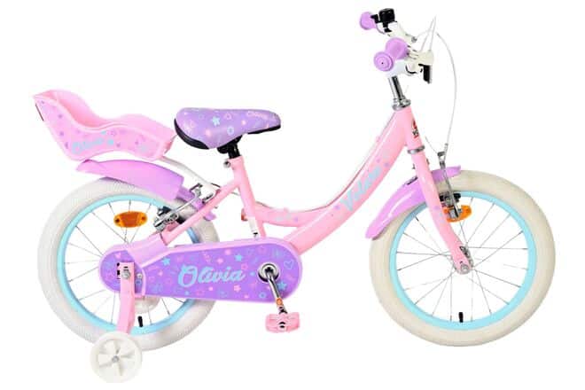 Volare Olivia Kinderfiets 16 inch Meisjesfiets Roze Twee Handremmen