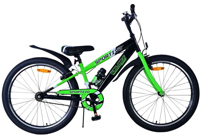 Volare Sportivo Kinderfiets 24 inch Jongensfiets Groen Twee Handremmen
