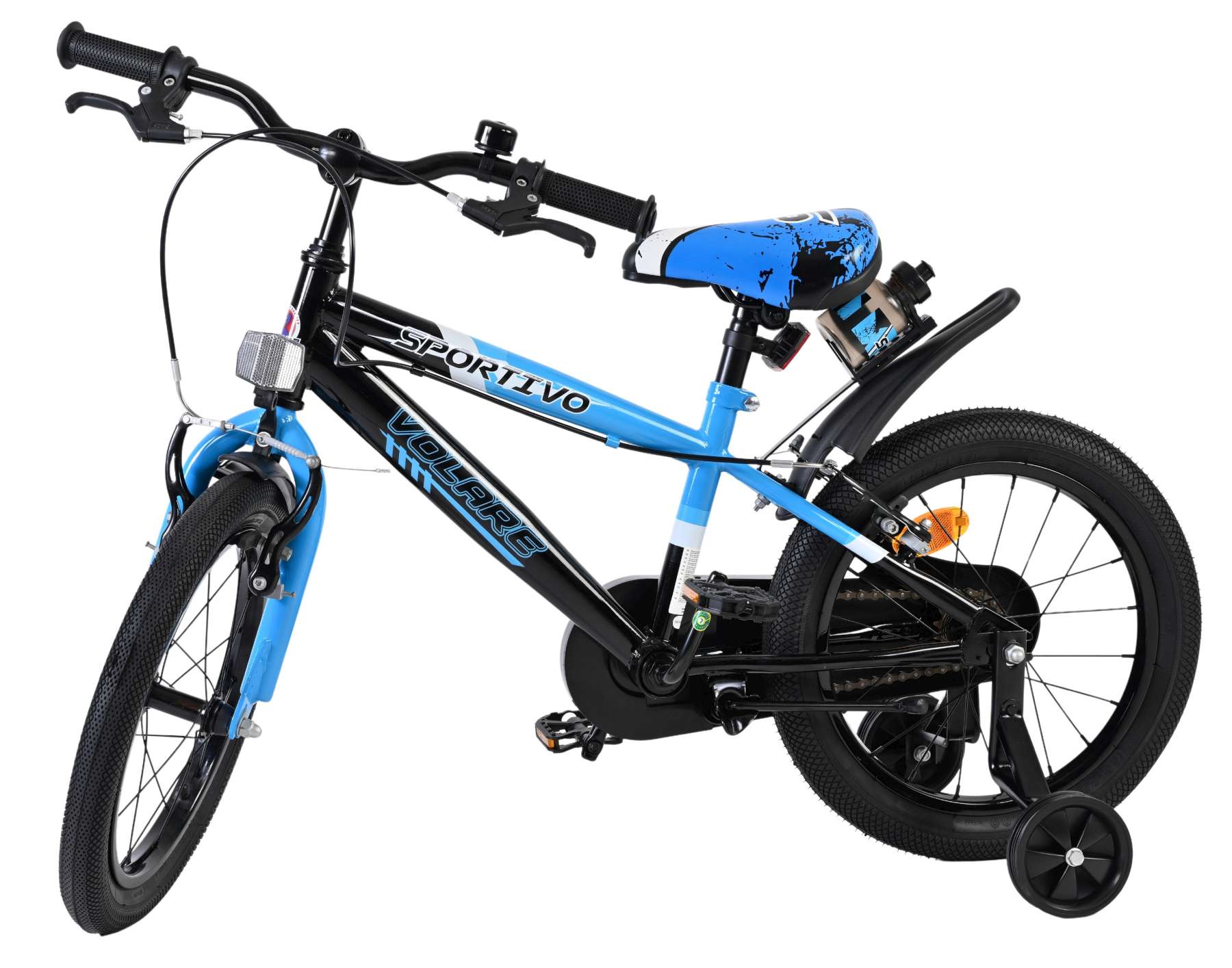 Volare Sportivo Kinderfiets 16 inch Jongensfiets Blauw Twee Handremmen - Afbeelding 5