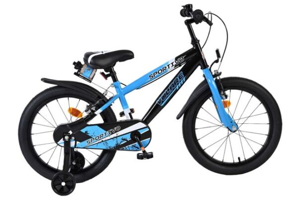 Volare Sportivo Kinderfiets 18 inch Jongensfiets Blauw Twee Handremmen
