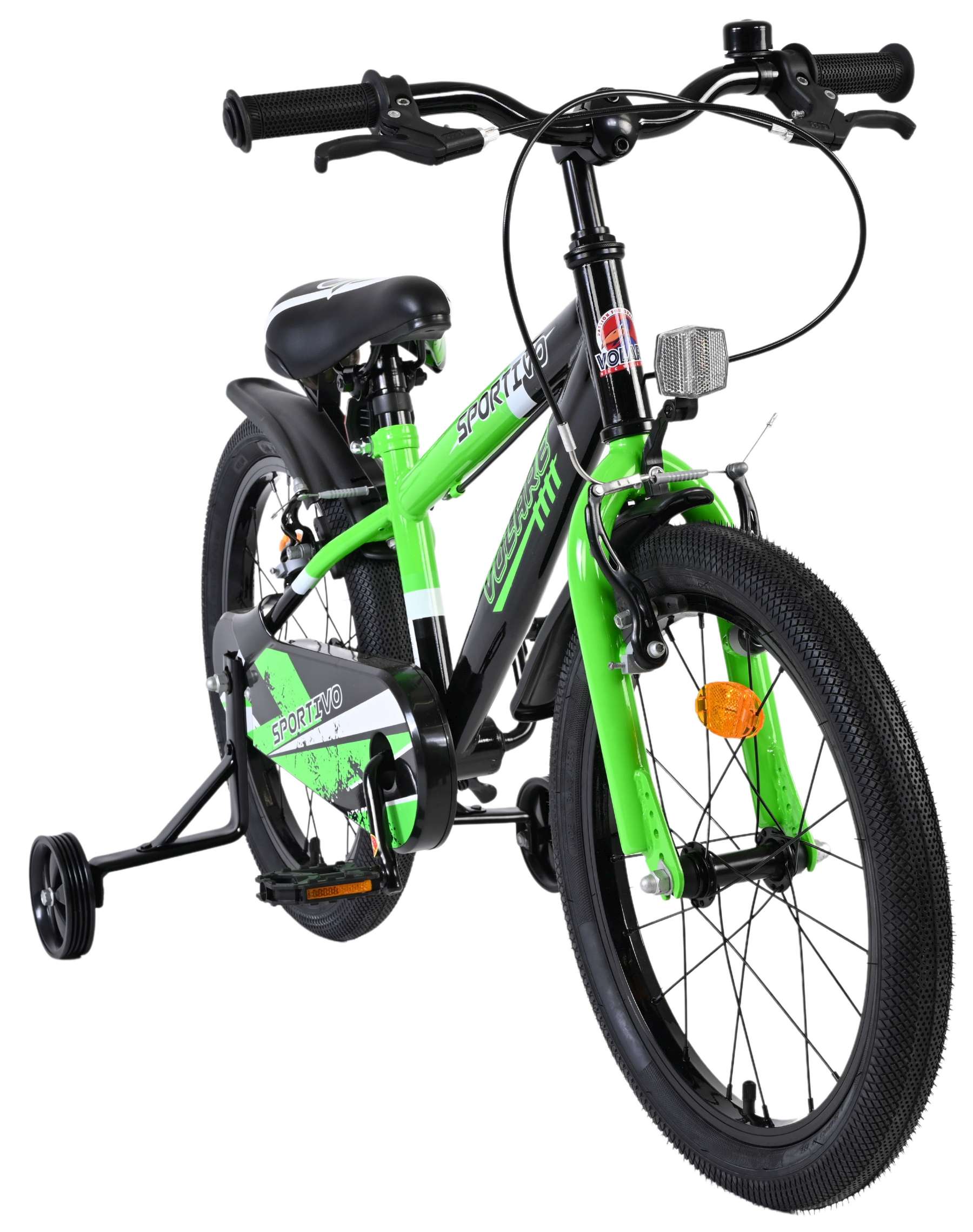 Volare Sportivo Kinderfiets 18 inch Jongensfiets Groen Twee Handremmen - Afbeelding 5
