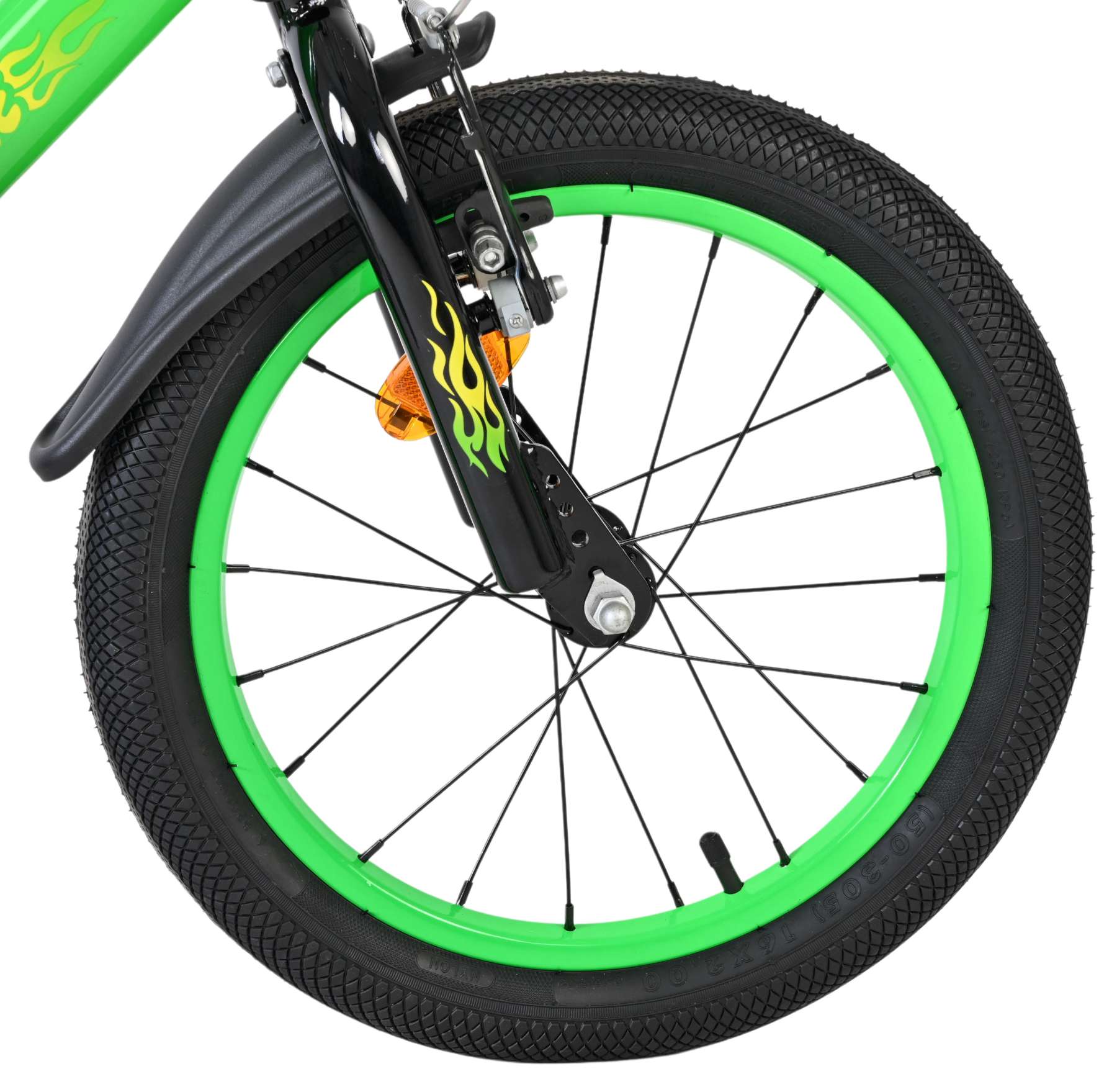 Volare Strike Kinderfiets 16 inch Jongensfiets Groen Twee Handremmen - Afbeelding 4
