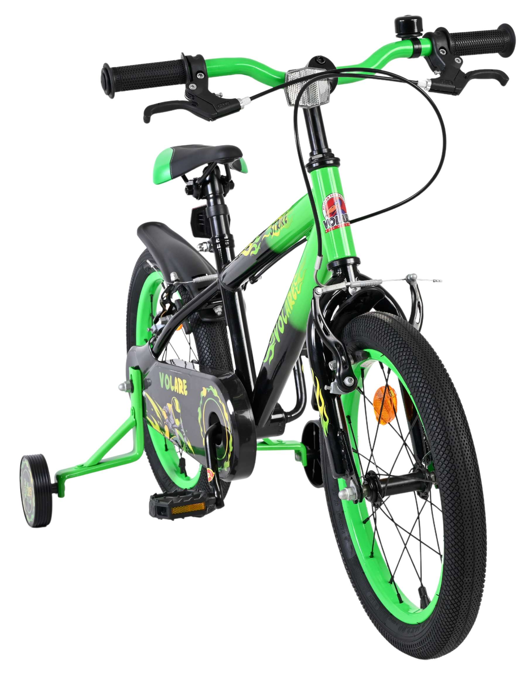 Volare Strike Kinderfiets 16 inch Jongensfiets Groen Twee Handremmen - Afbeelding 6