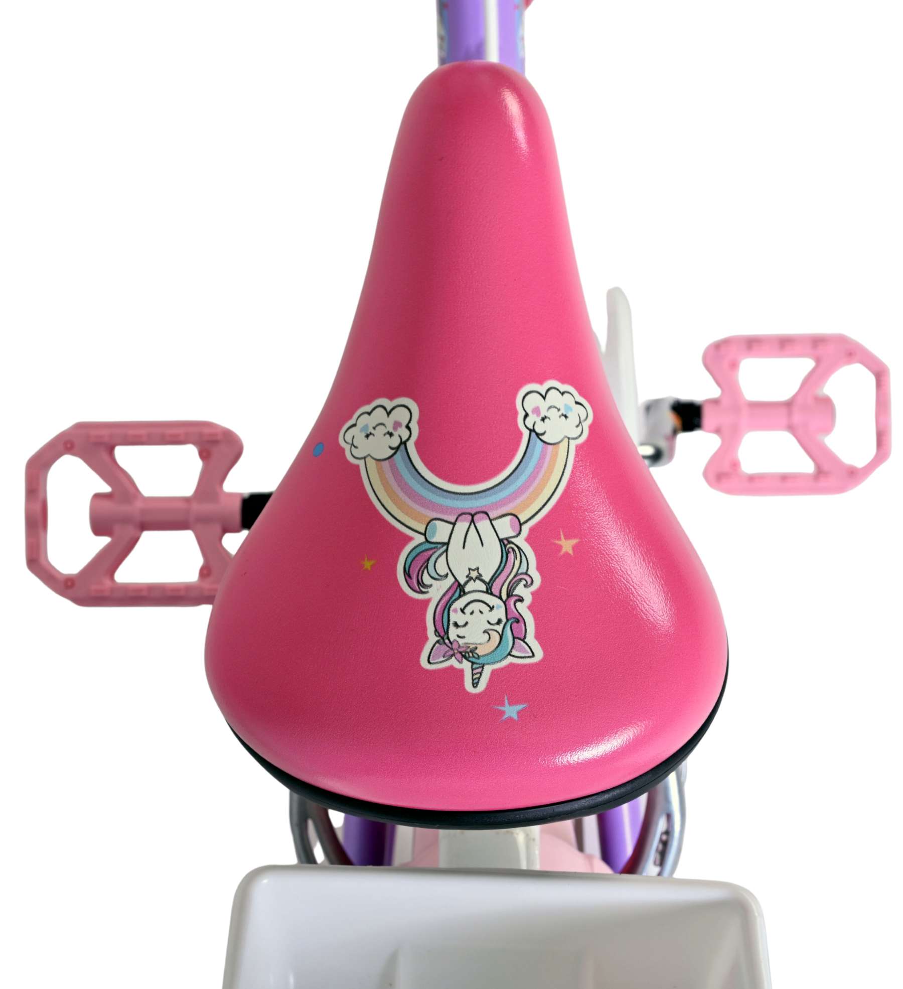 Volare Unicorn Kinderfiets 16 inch Meisjesfiets Paars Twee Handremmen - Afbeelding 4