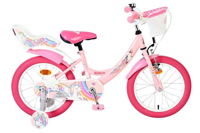 Volare Unicorn Kinderfiets 16 inch Meisjesfiets Roze