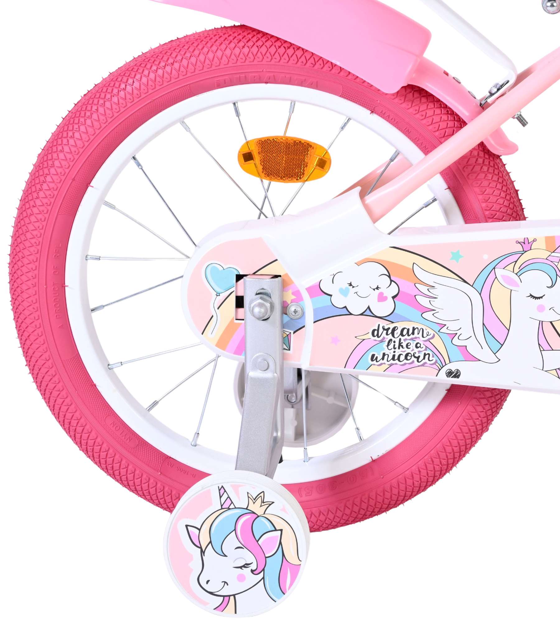 Volare Unicorn Kinderfiets 16 inch Meisjesfiets Roze - Afbeelding 2