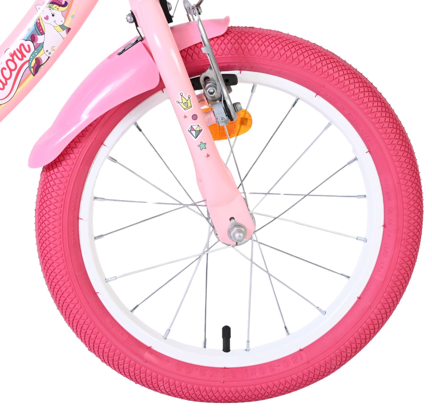 Volare Unicorn Kinderfiets 16 inch Meisjesfiets Roze - Afbeelding 3