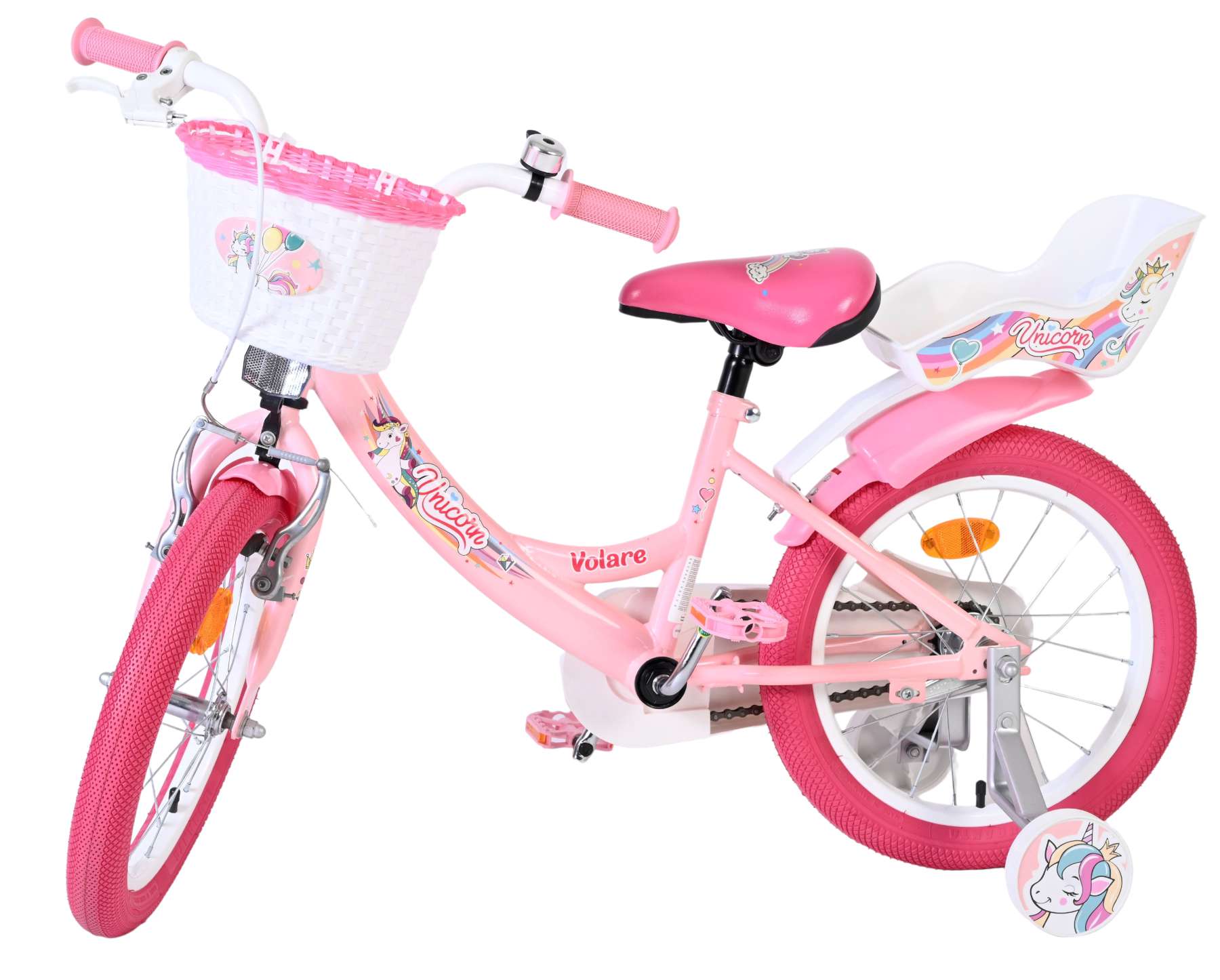 Volare Unicorn Kinderfiets 16 inch Meisjesfiets Roze - Afbeelding 8