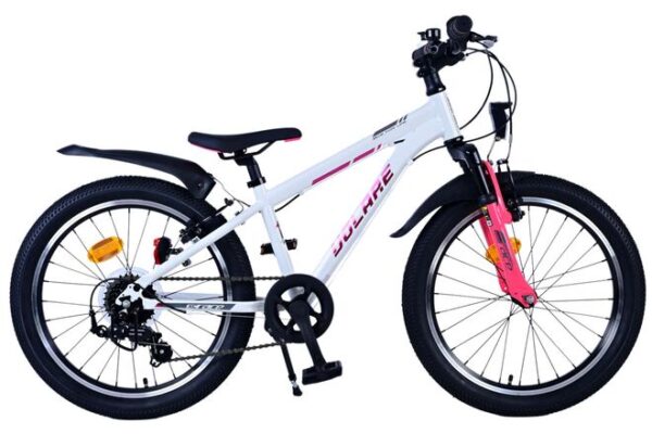 Volare XC Race Kinderfiets 20 inch Meisjesfiets Wit Roze 7 Versnellingen