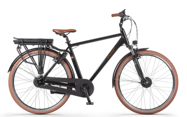 Puch E-Folk N7 Elektrische Herenfiets Black Glossy 55 cm