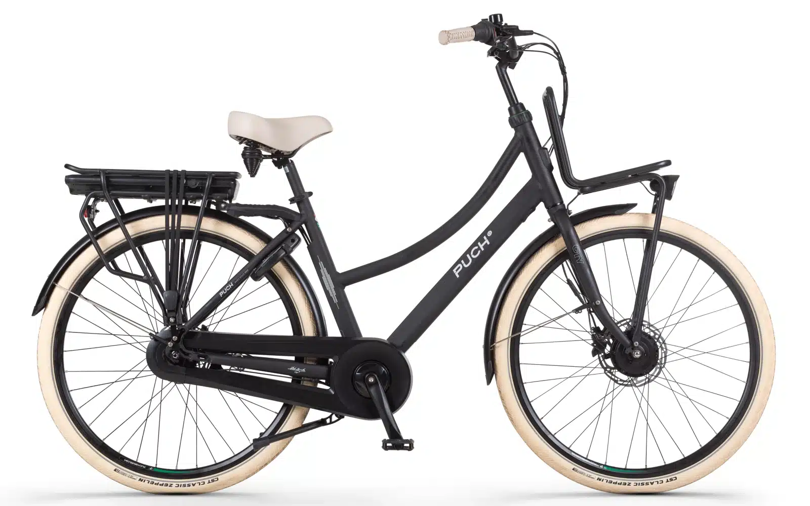 Puch E-Rock N7 Elektrische Damesfiets Black Matt 55 cm