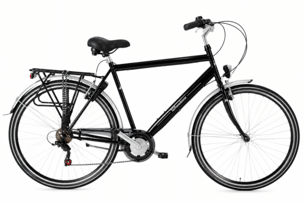 Wheelerz Herenfiets 28 inch 6 speed City Bike Glanzend zwart