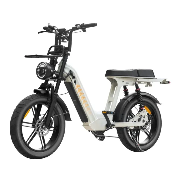 QmWheel D50 elektrische fatbike in het wit